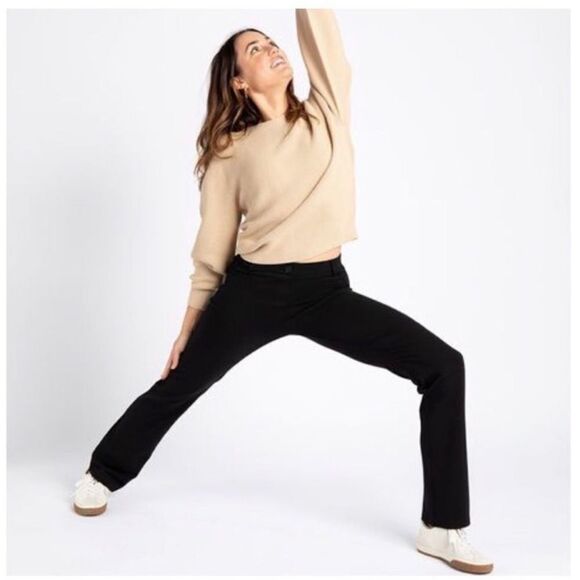 Betabrand Black Ponte Pull On Stretch Pants Office Travel Comfort NEW Size XXL - Picture 5 of 14